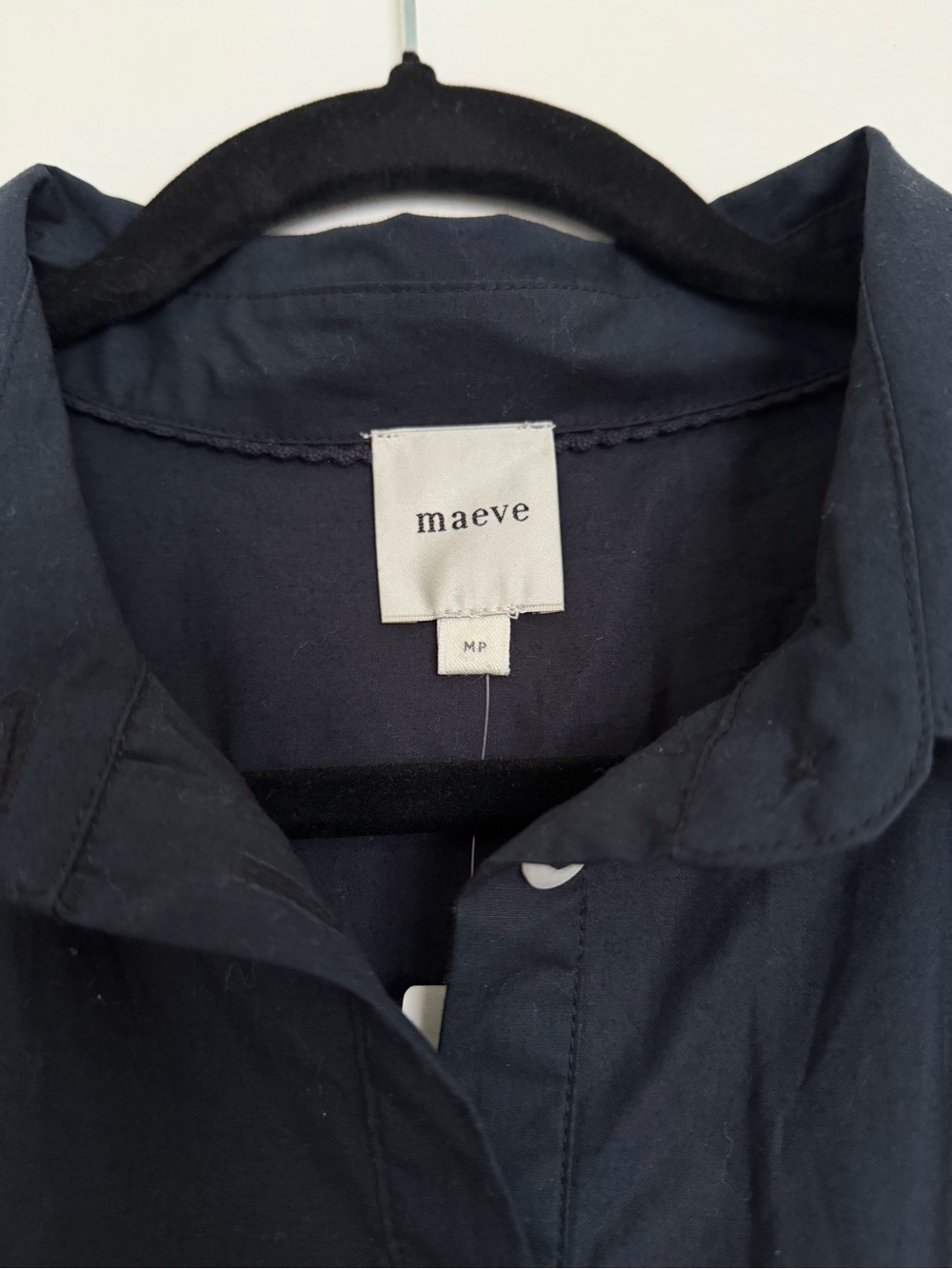 Maeve Navy Button-Front Tunic - Picture 3 of 6